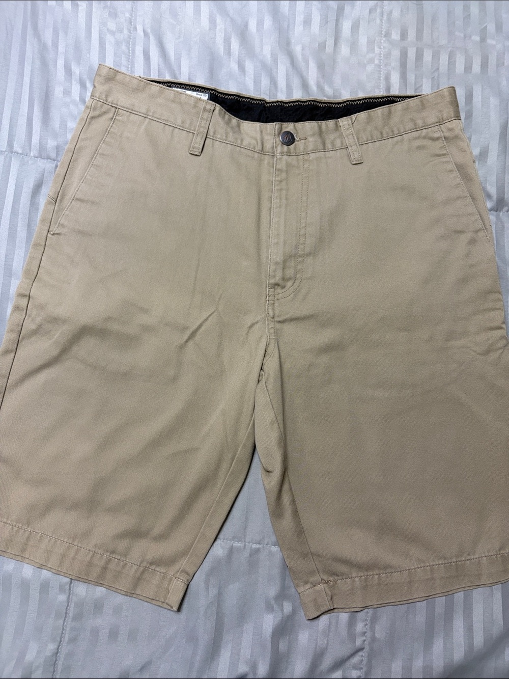 Volcom Men’s Tan Flat Front Shorts